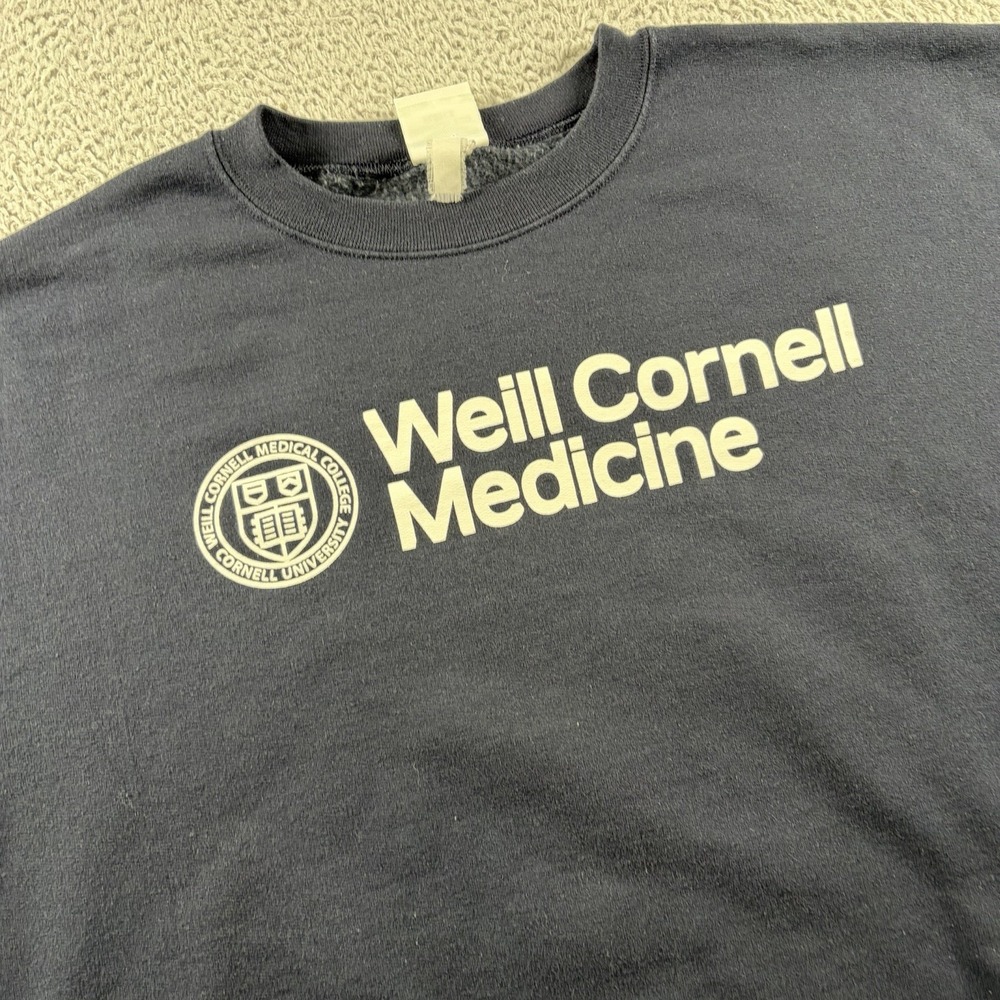 Weil Cornell Medicine Crewneck Sweater Crest Blue Mens 2x Champion